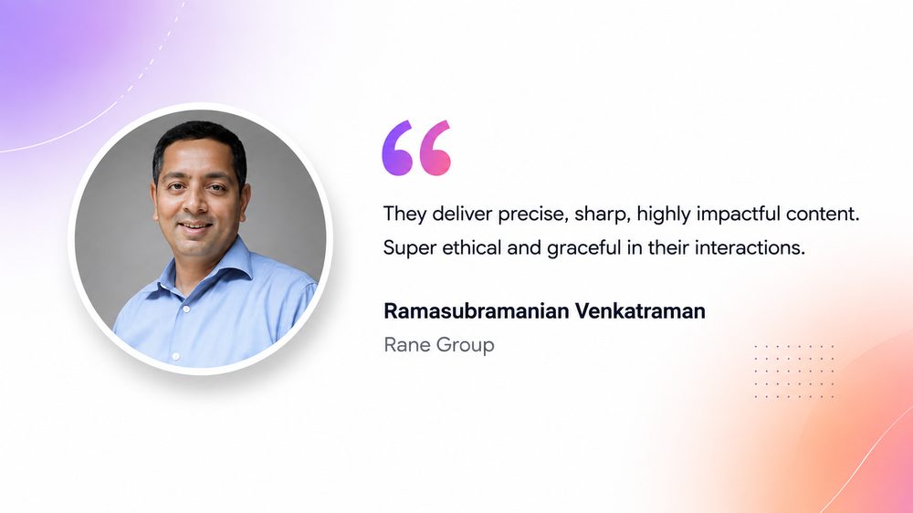 Client testimonial